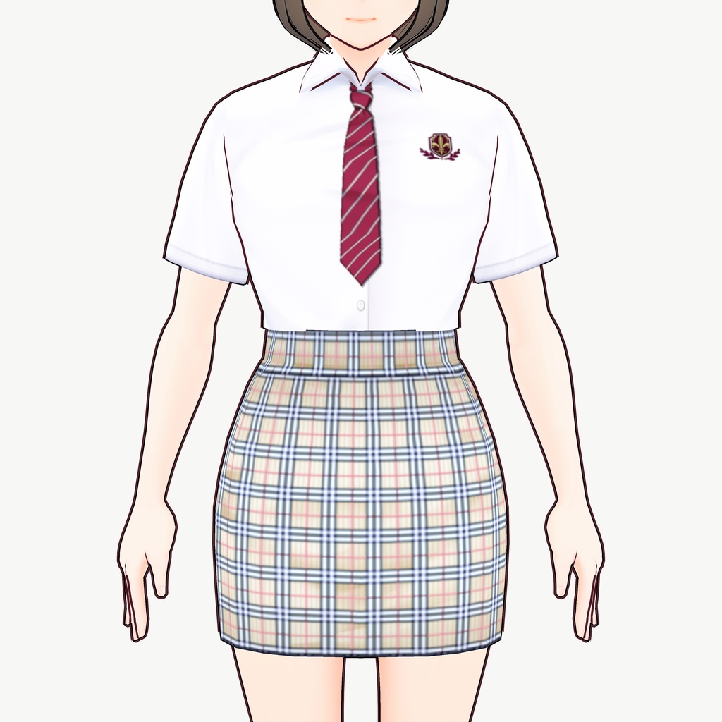 [VRoid][FREE]夜遊び好き女子高生の制服セット