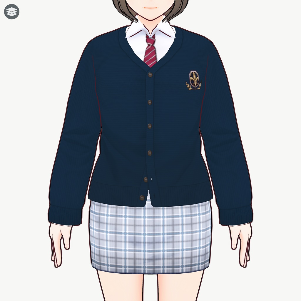 VRoid][FREE]スクールカーディガンセット - saintc acrium - BOOTH
