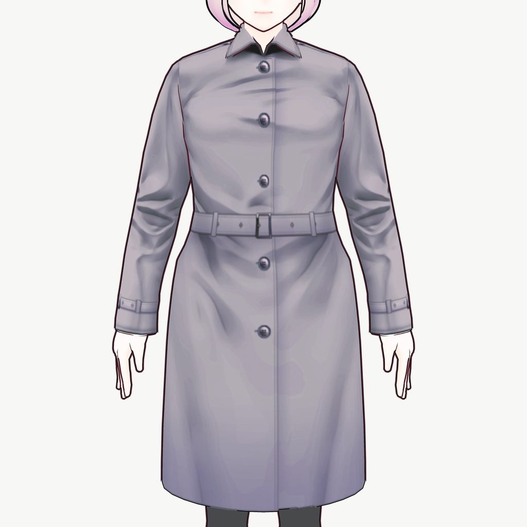 [VRoid]スリムネックトレンチコート
