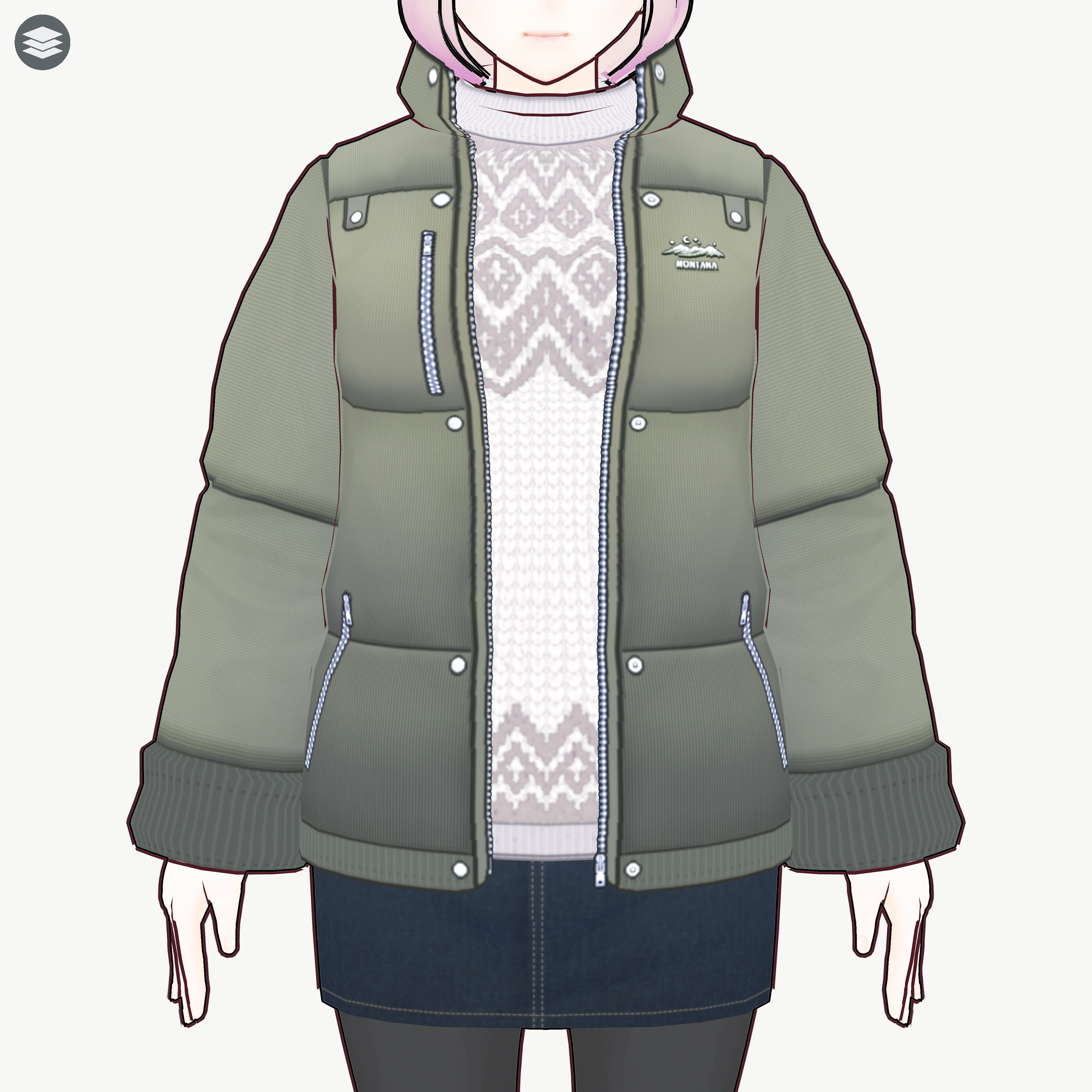 [VRoid][FREE]ウィンターカジュアルセット