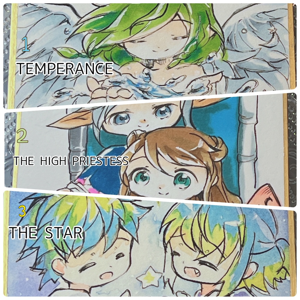 ミニ色紙 タロットカードモチーフその1