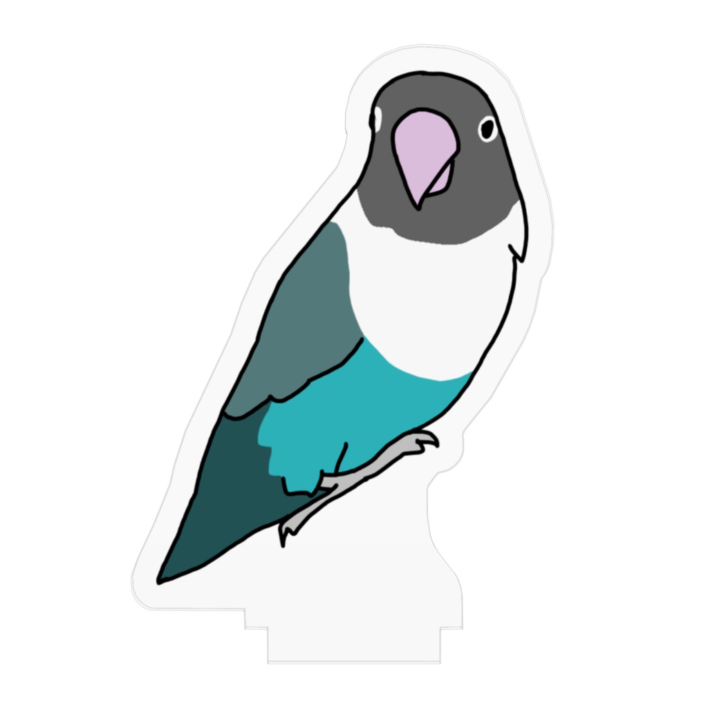 ボタンインコのアクリルフィギュア