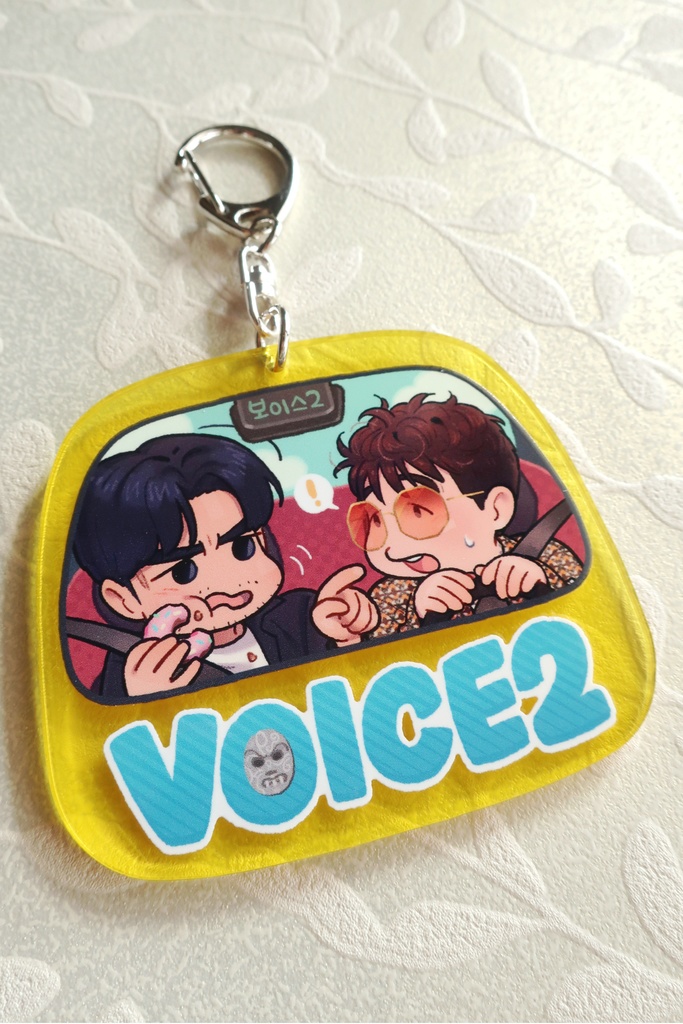 【あんしんBOOTHパック発送】ボイス2 ドッキとガンウさんのアクリルキーホルダーとA5サイズシールセット