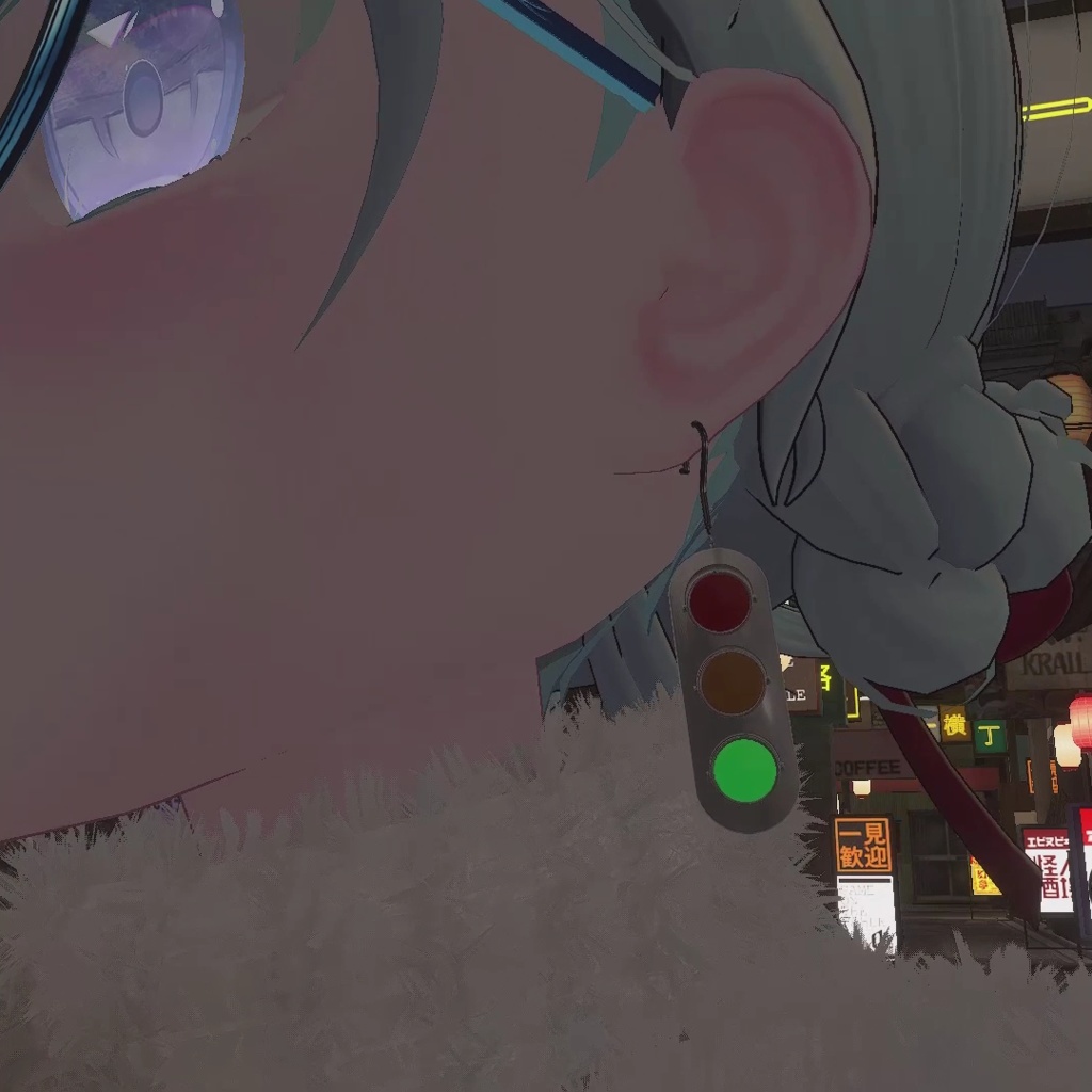 【3Dモデル】信号機ピアス