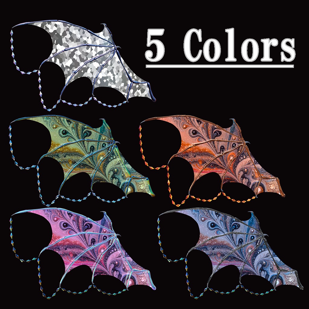 【Physbone 設定済み】Crystal Devil Wing