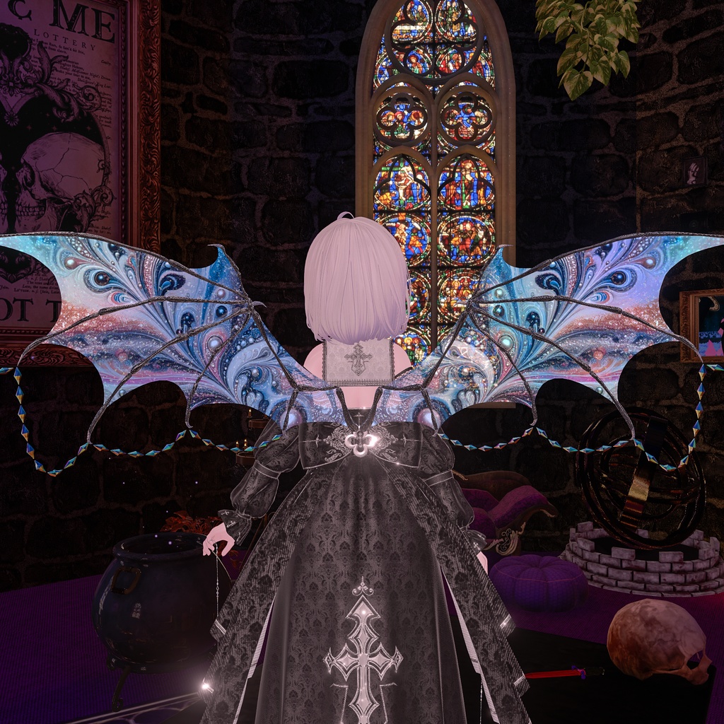 【Physbone 設定済み】Crystal Devil Wing