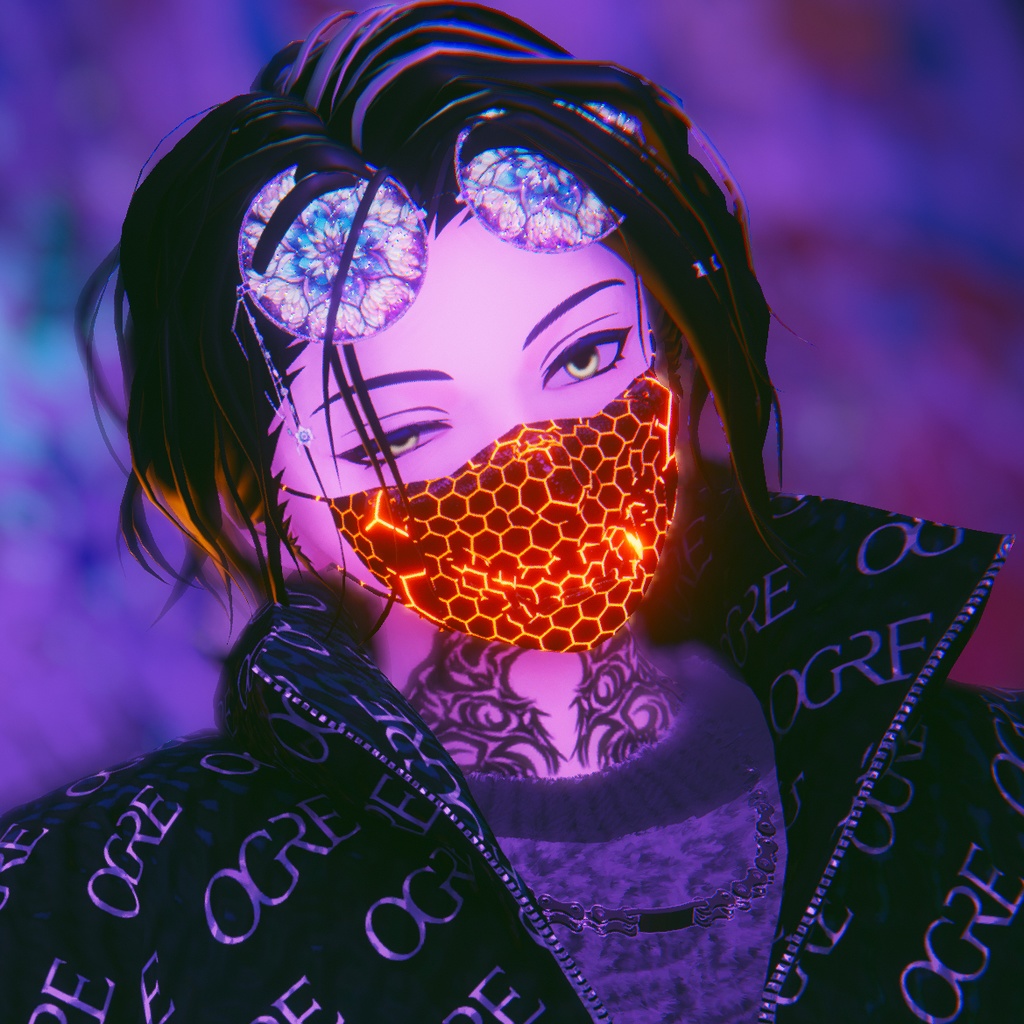 【カラバリ50種】StainedGlass めがね&モノクル