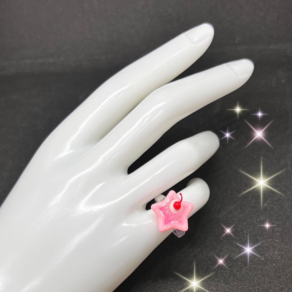 クリームソーダのピンキーリング(星)
