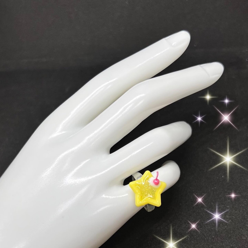クリームソーダのピンキーリング(星)
