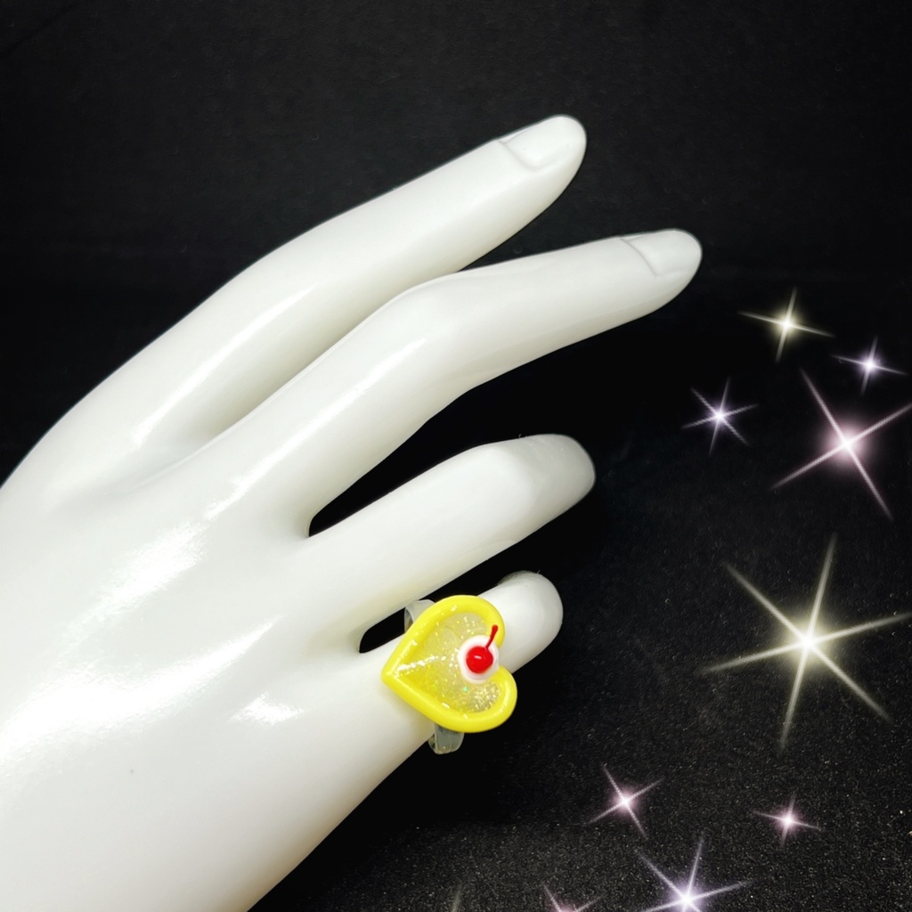 クリームソーダのピンキーリング(ハート)