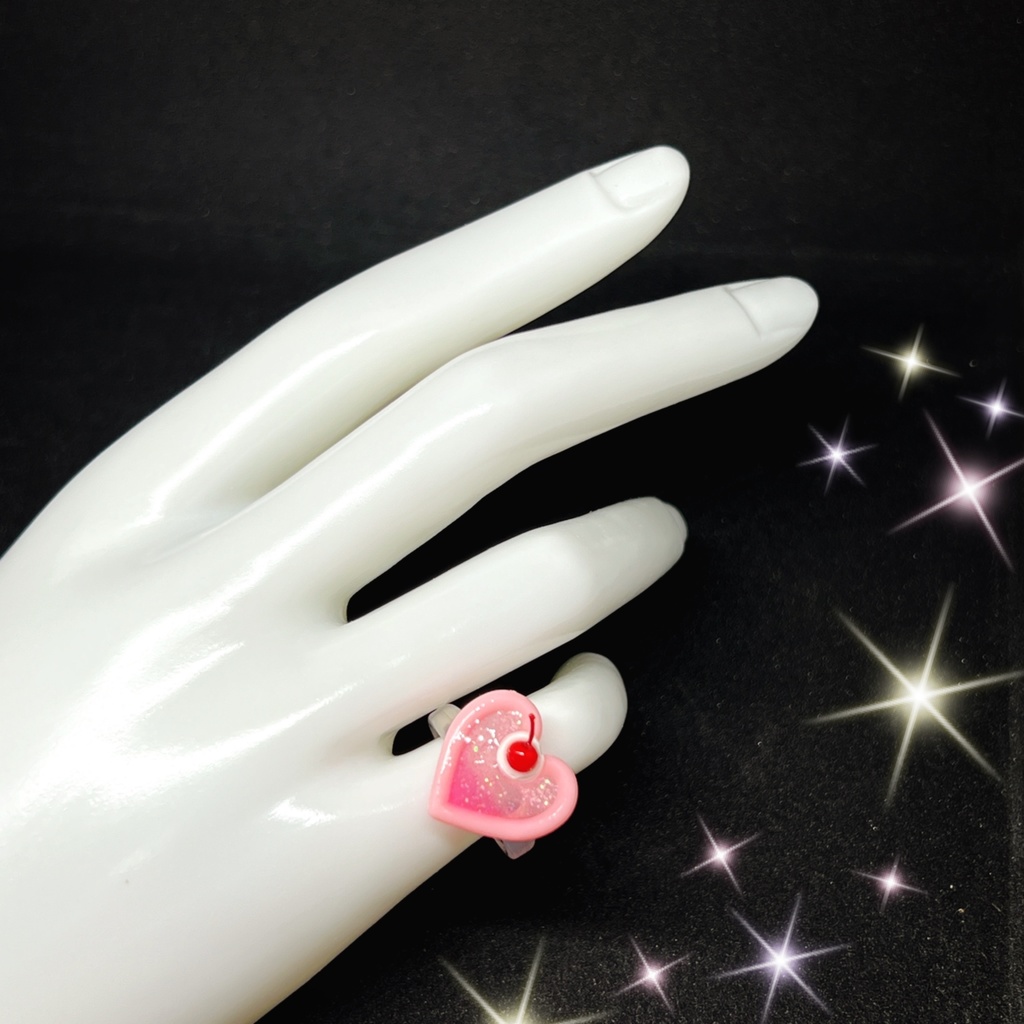 クリームソーダのピンキーリング(ハート)