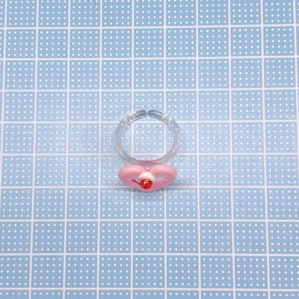 クリームソーダのピンキーリング(ハート)