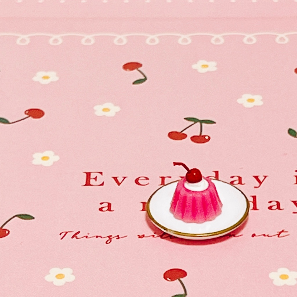 ミニチュアゼリー・桜和菓子 お皿付き