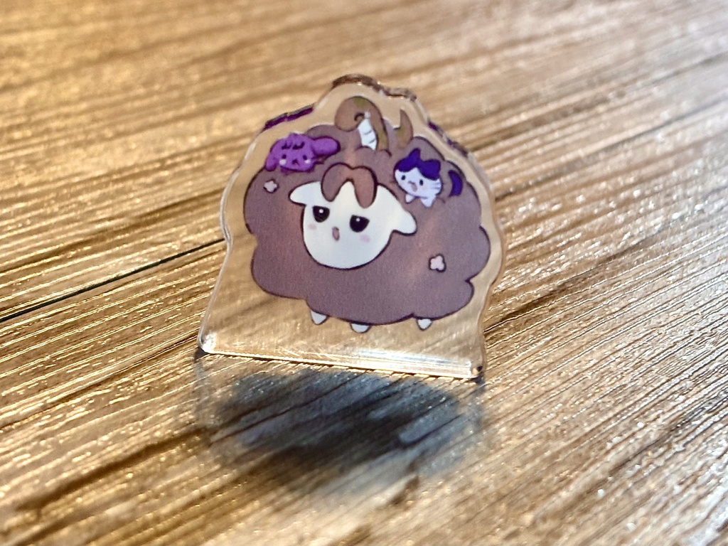 もふ化三い&三は　ミニアクリルブロック