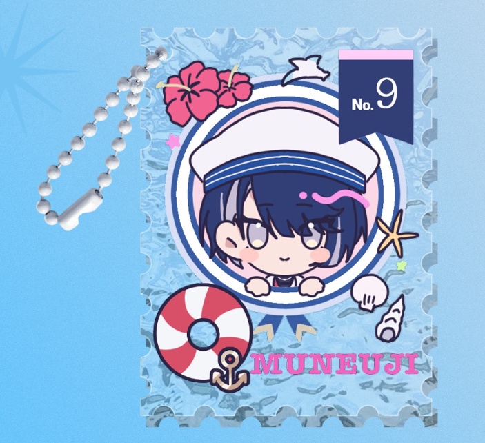 切手風アクリルキーホルダー 宗氏