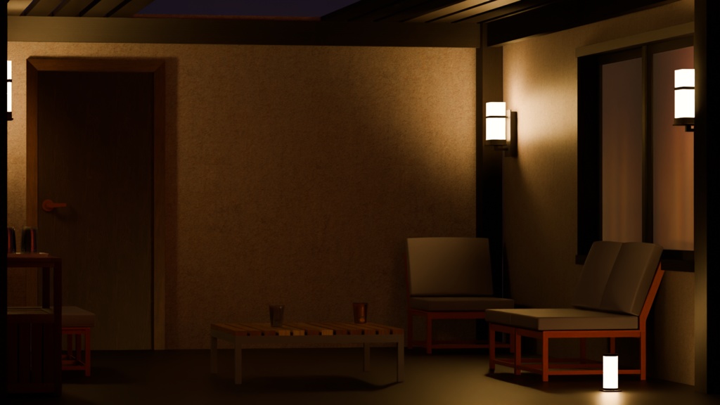 【VRC想定】night balcony