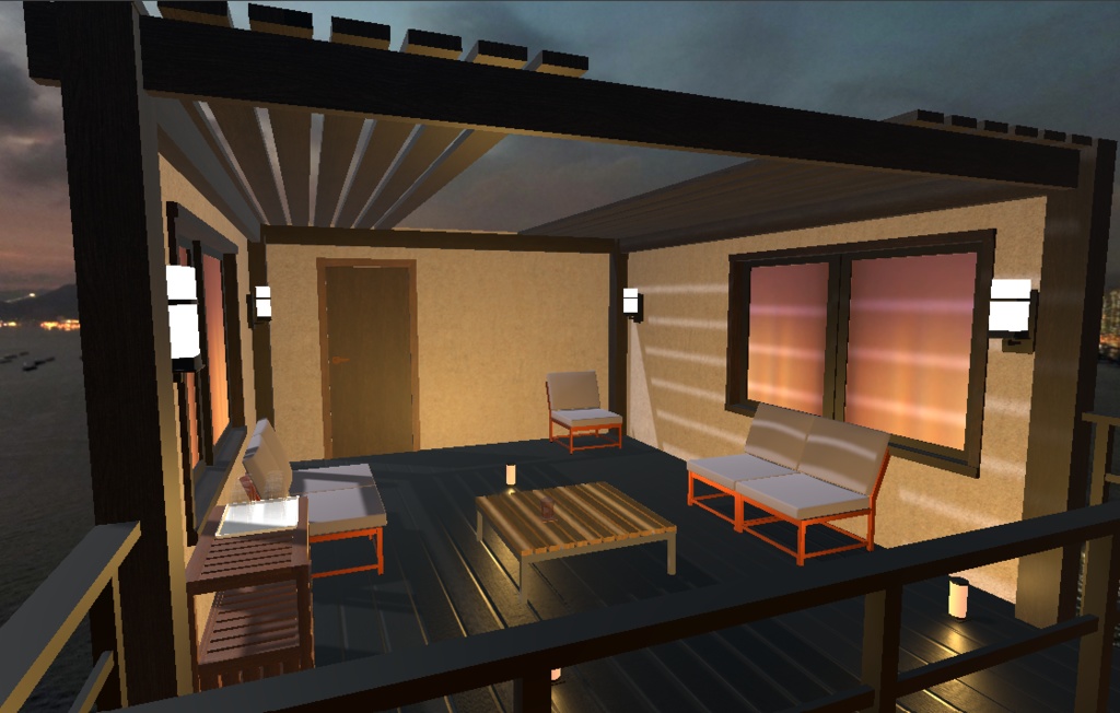 【VRC想定】night balcony