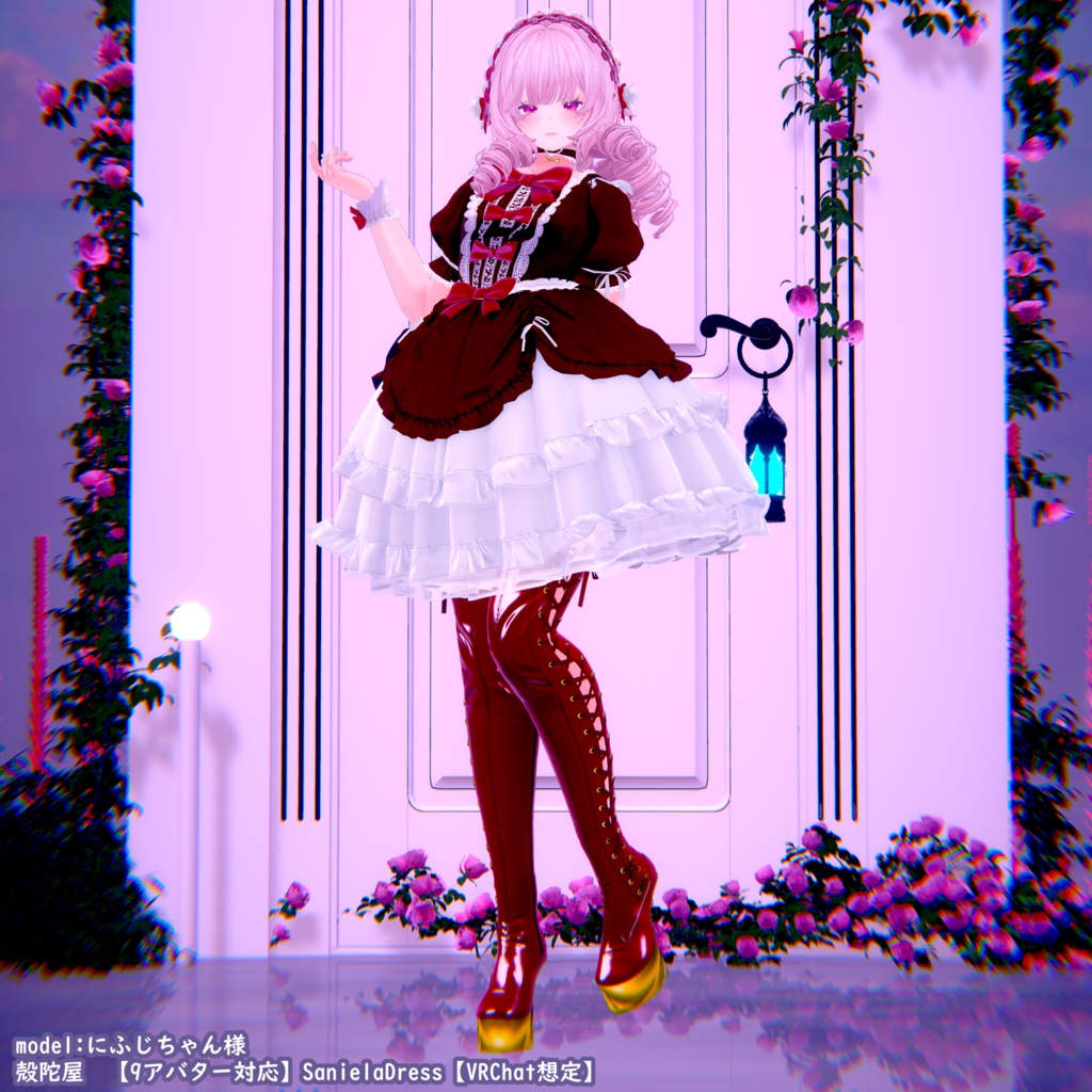【9アバター対応】Heelless Boots【VRChat想定】