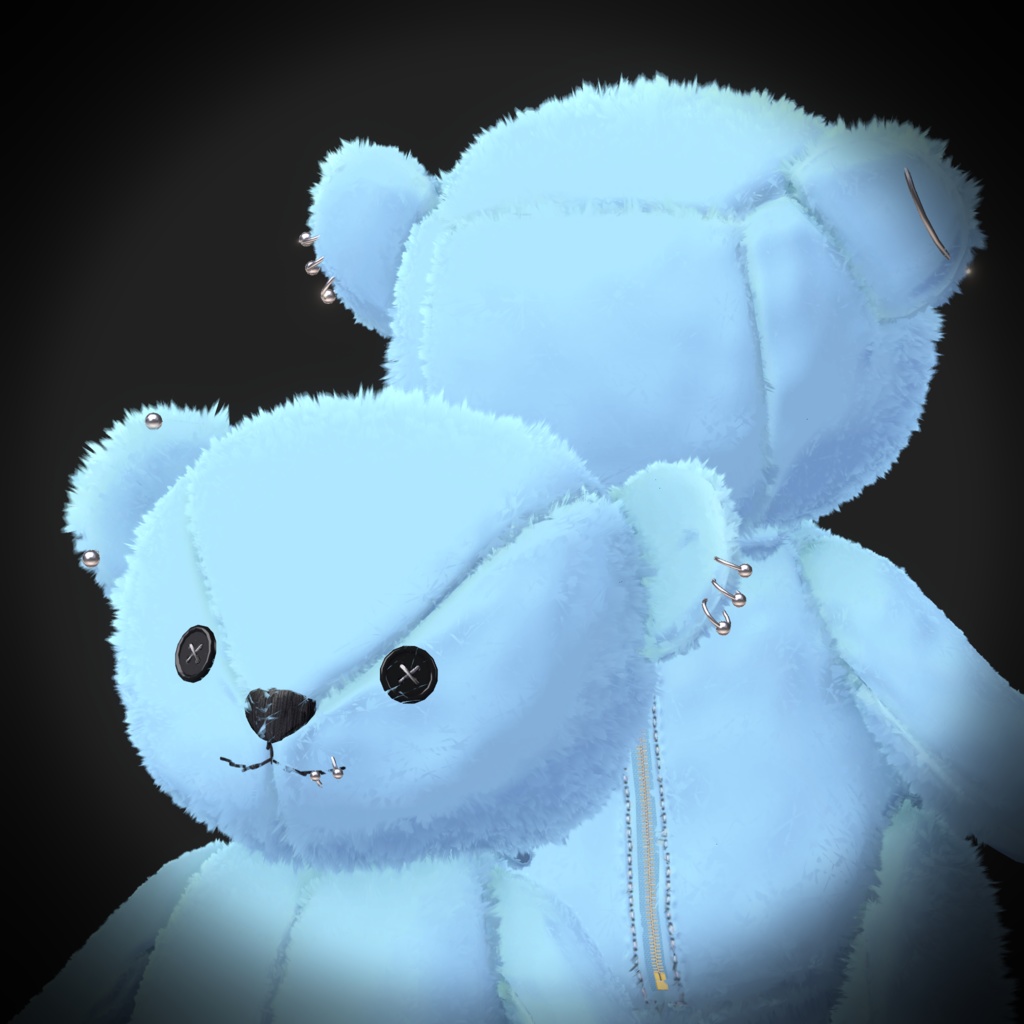 【無料】シンプルピアスセット【VRChat想定】