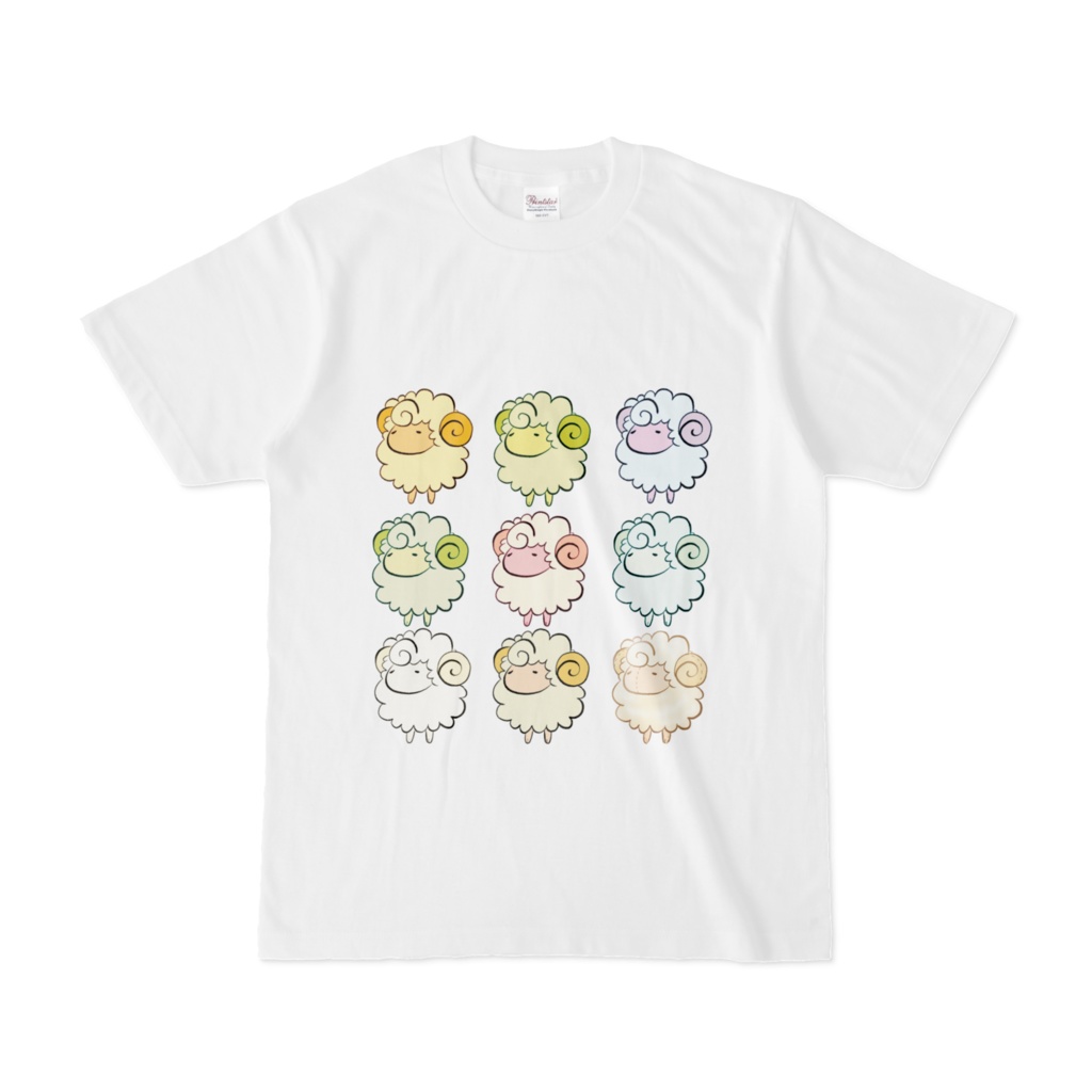いろ色ラム白Tシャツ