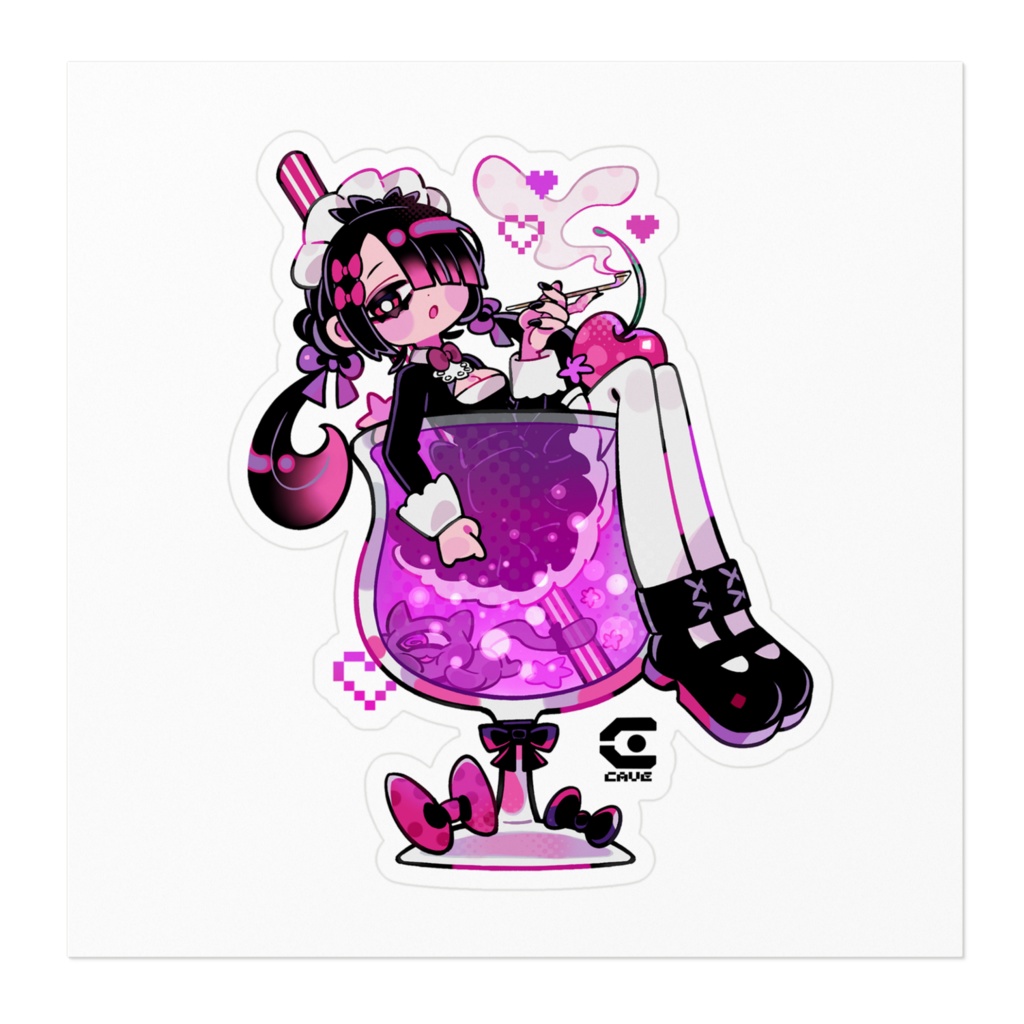 ピンクソーダ ステッカー