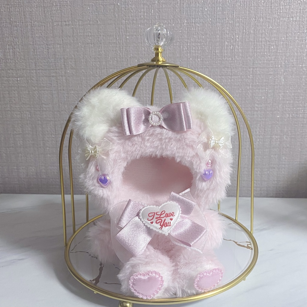 おすわり ぬい服 10cm 桜ピンク