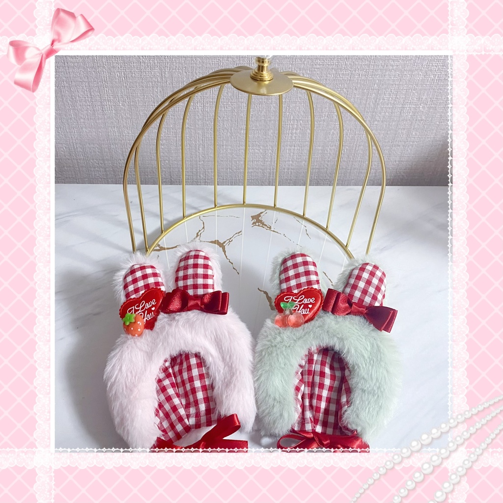 ぬい服　うさ耳　ニット帽  帽子 被り物　10cm