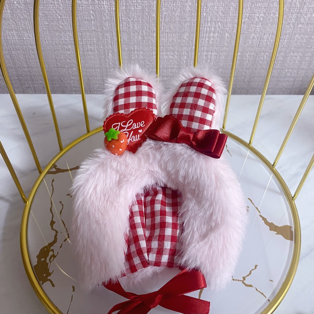 ぬい服 うさ耳 ニット帽 帽子 被り物 10cm