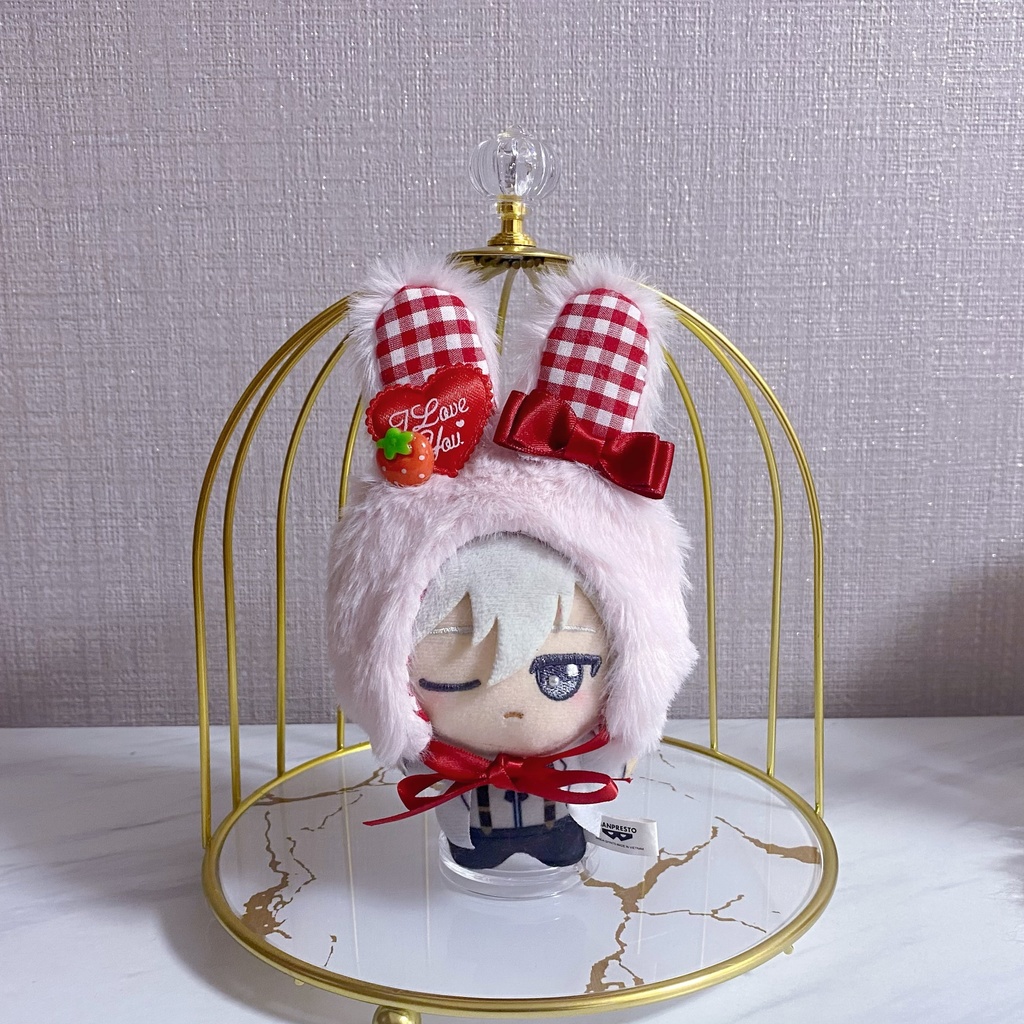 ぬい服 うさ耳 ニット帽 帽子 被り物 10cm