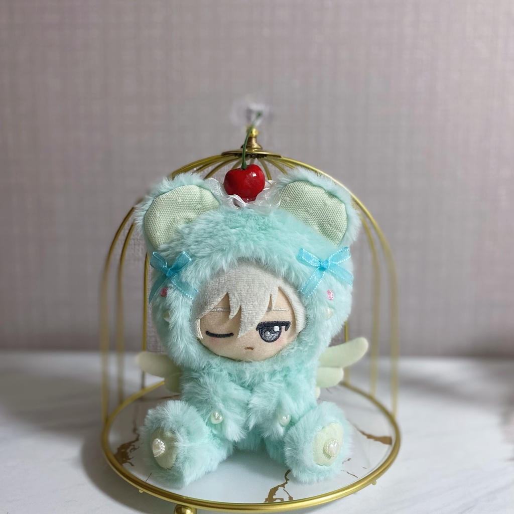 おすわりぬい服 クリームソーダ ミントグリーン ちびぐるみ