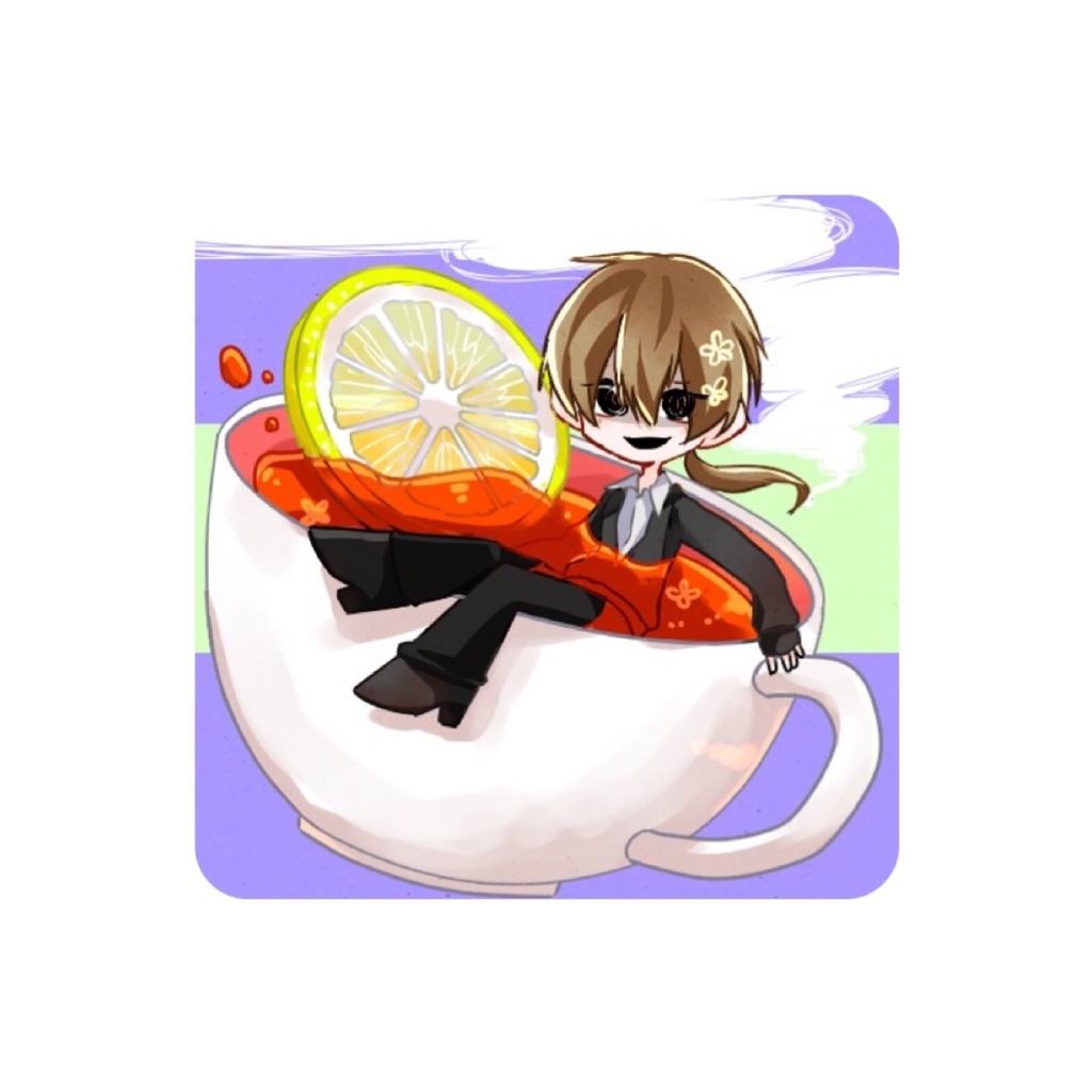 安樂狂時/角丸缶バッジ