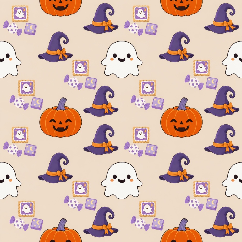 ハロウィン・大人かわいい・くすみカラー・3枚セット・2000×2000px
