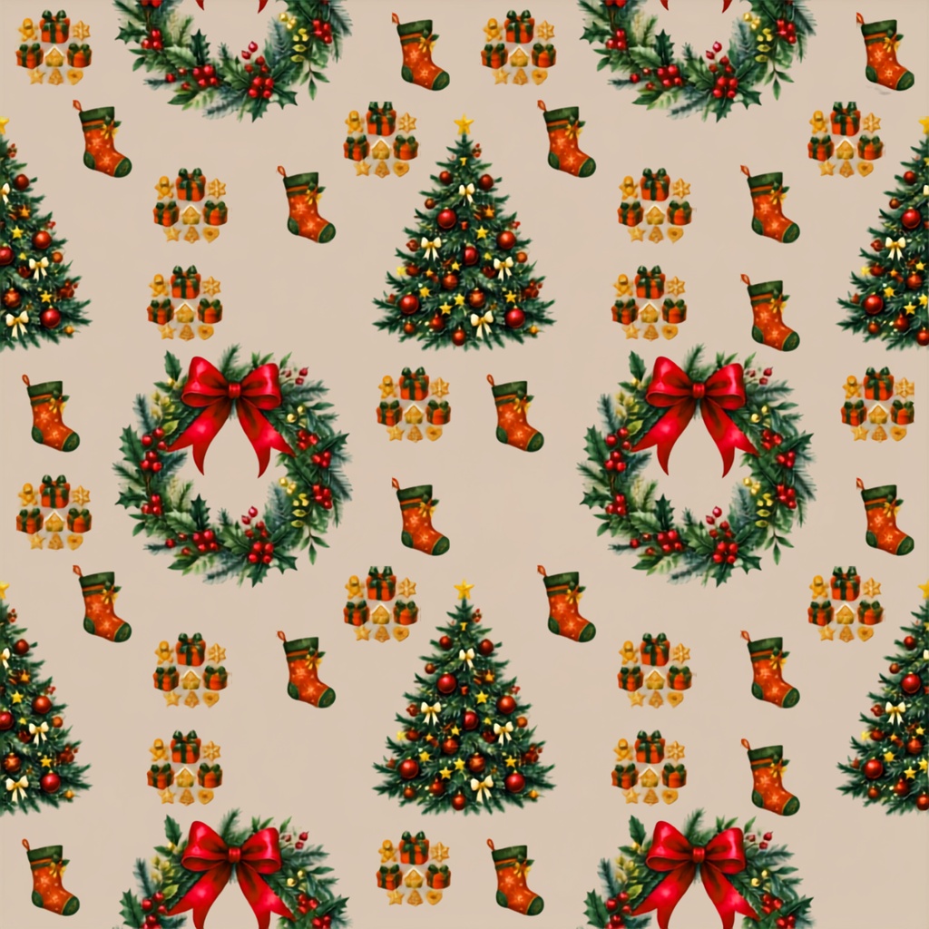 クリスマス柄・大人かわいい・くすみカラー・5枚セット・2000×2000px