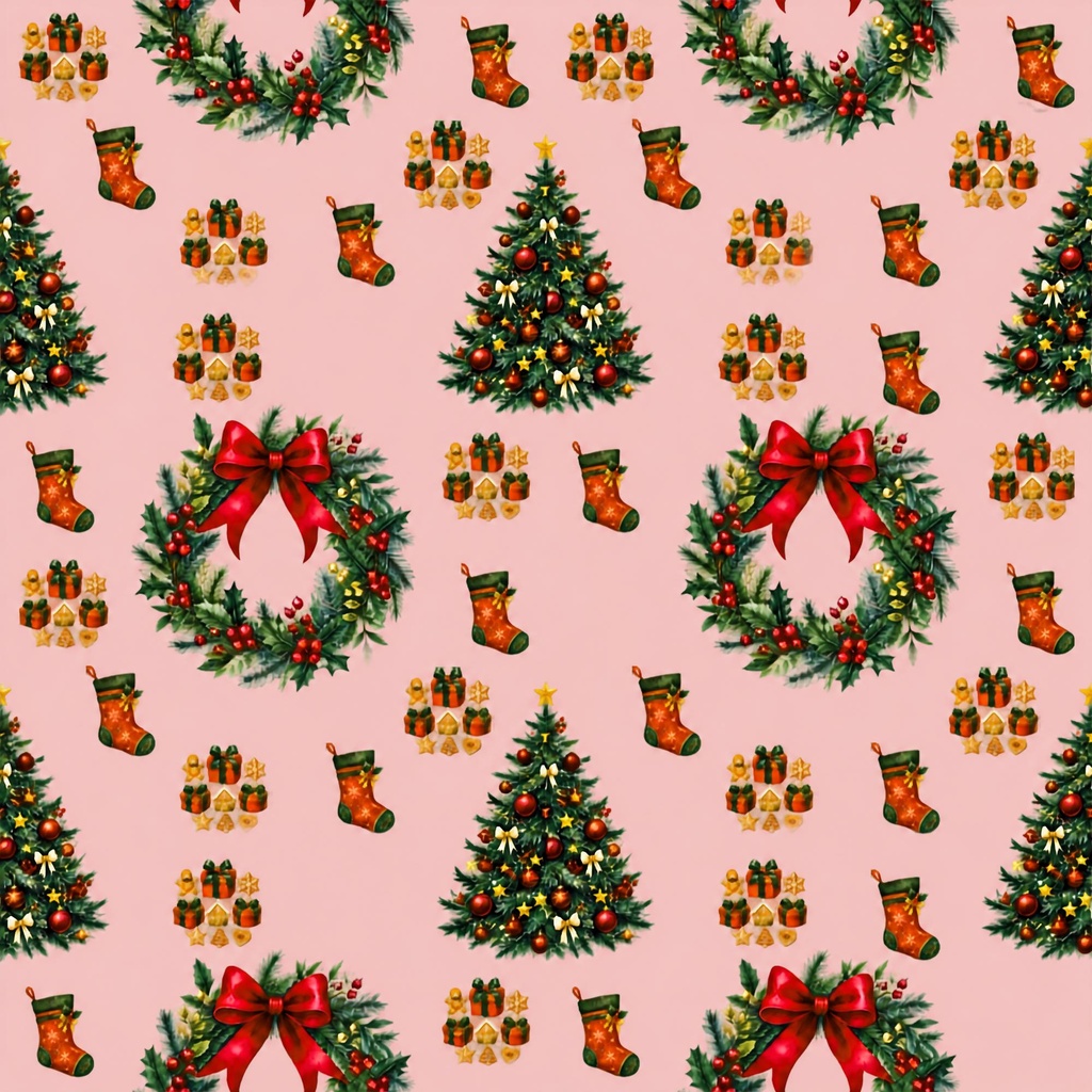 クリスマス柄・大人かわいい・くすみカラー・5枚セット・2000×2000px