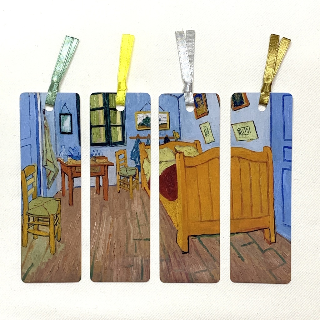 ゴッホの絵画の栞1「ファンゴッホの寝室」 4枚セット