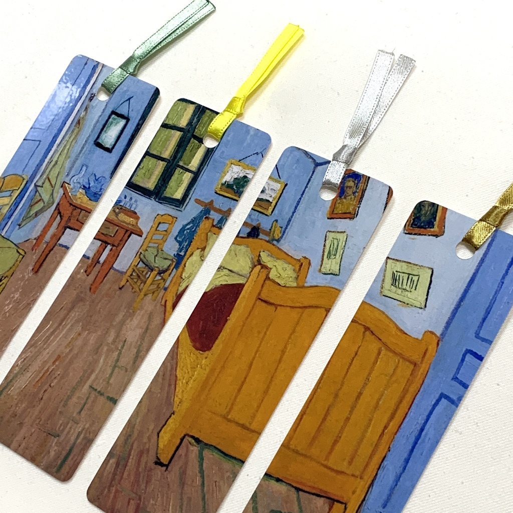 ゴッホの絵画の栞1「ファンゴッホの寝室」 4枚セット
