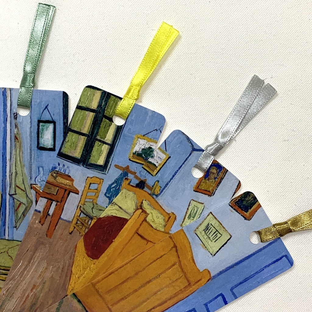 ゴッホの絵画の栞1「ファンゴッホの寝室」 4枚セット