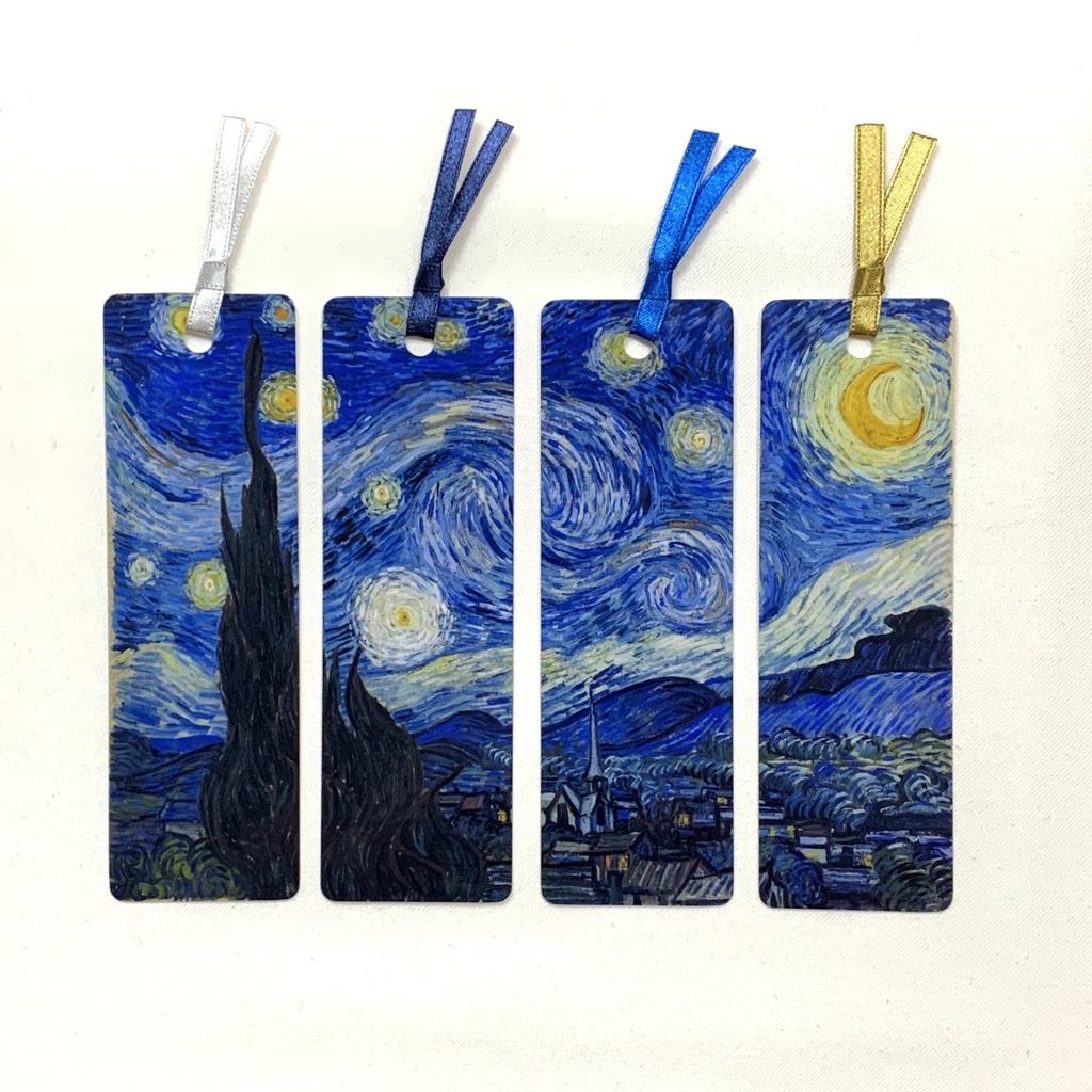 ゴッホの絵画の栞2「星月夜」 4枚セット