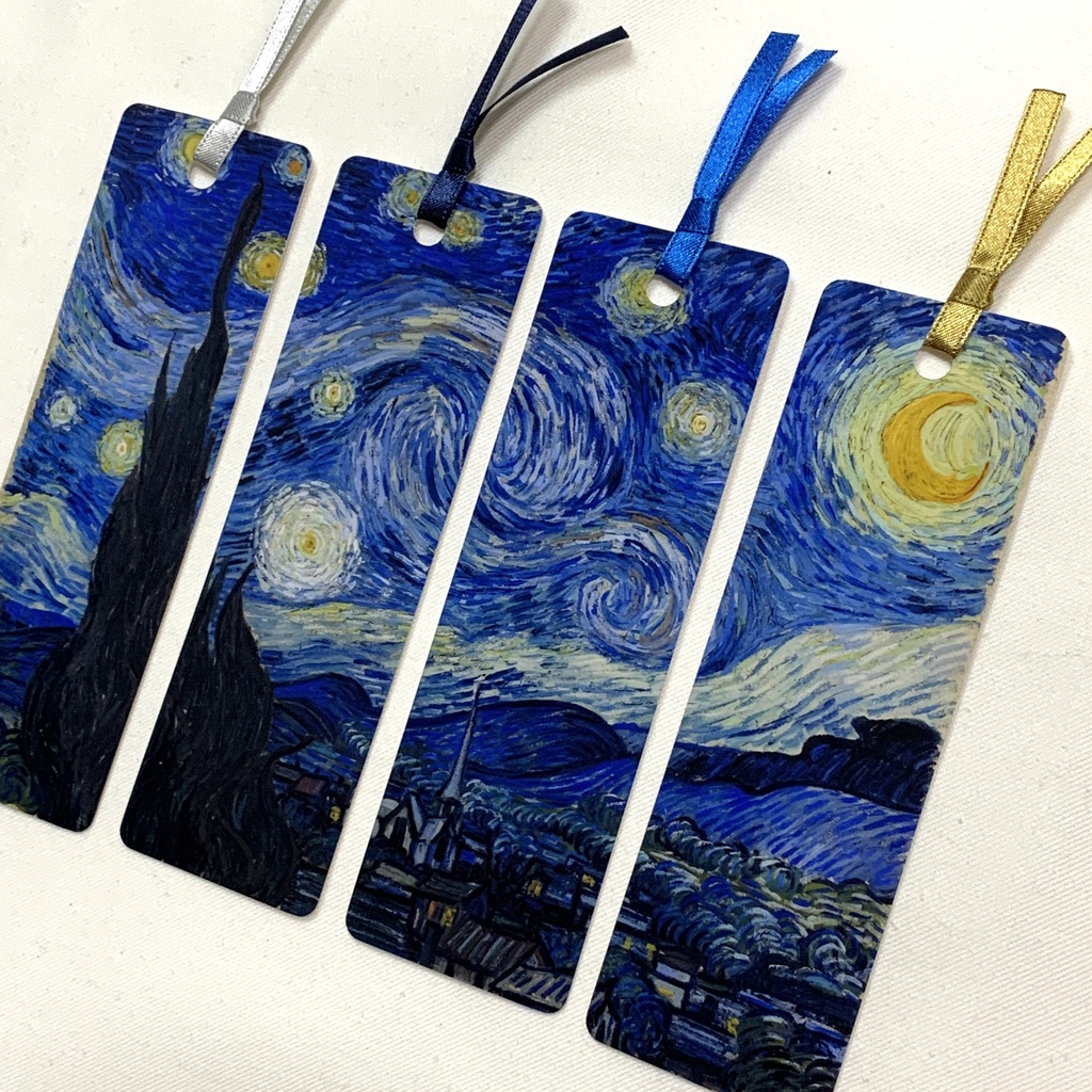 ゴッホの絵画の栞2「星月夜」 4枚セット