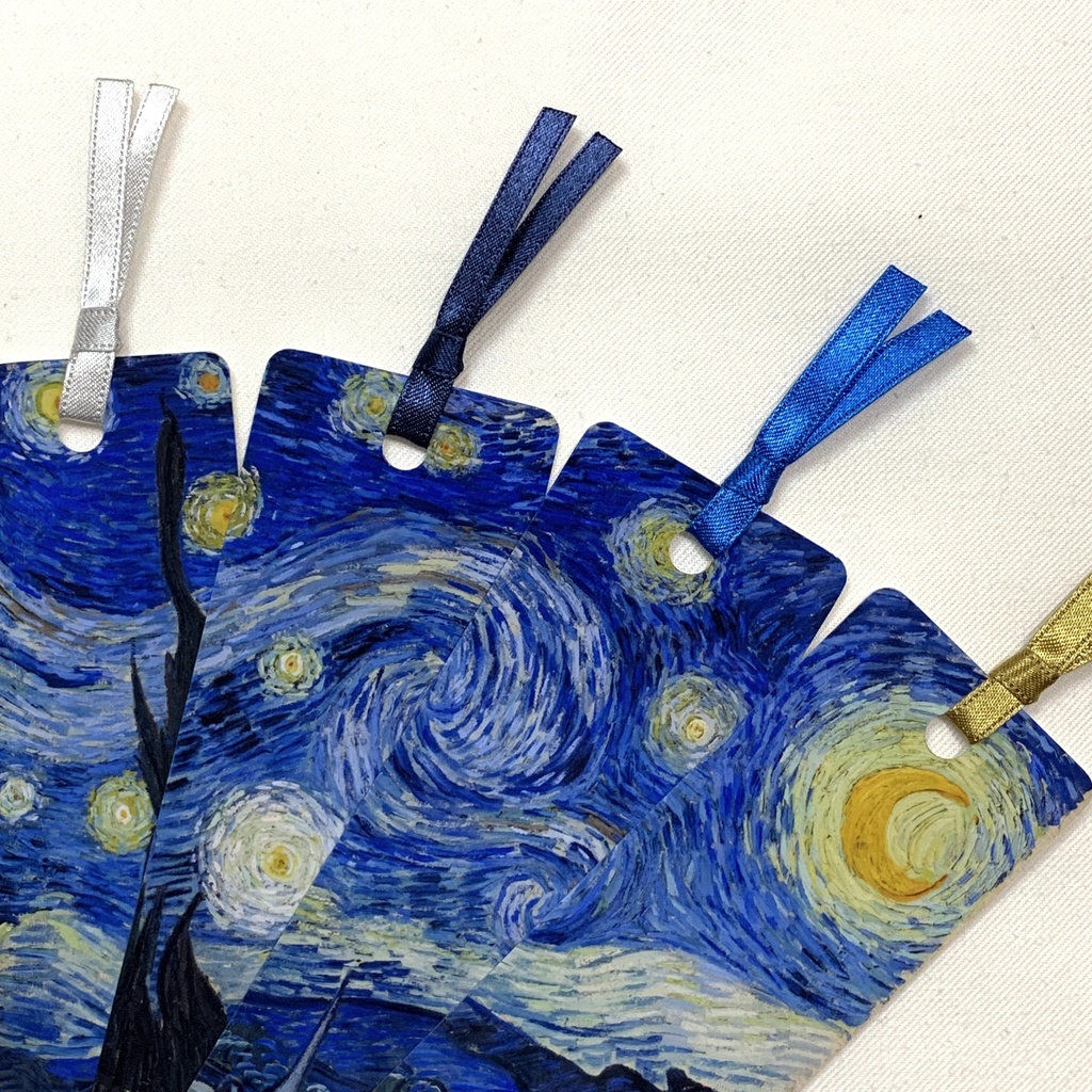 ゴッホの絵画の栞2「星月夜」 4枚セット