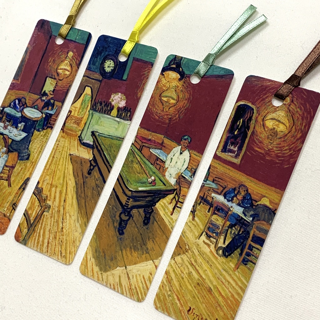 ゴッホの絵画の栞3「夜のカフェ」 4枚セット