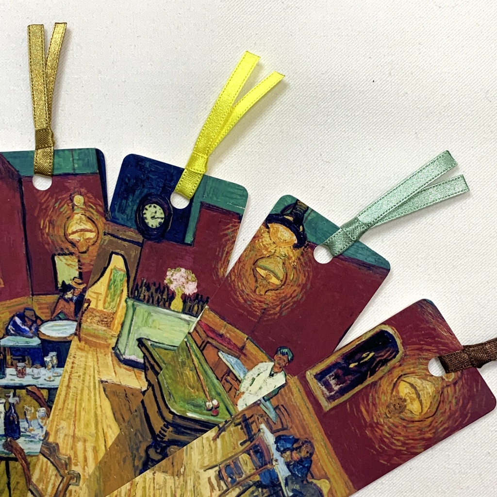 ゴッホの絵画の栞3「夜のカフェ」 4枚セット