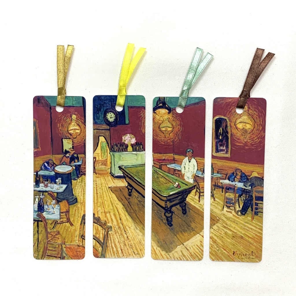 ゴッホの絵画の栞3「夜のカフェ」 4枚セット