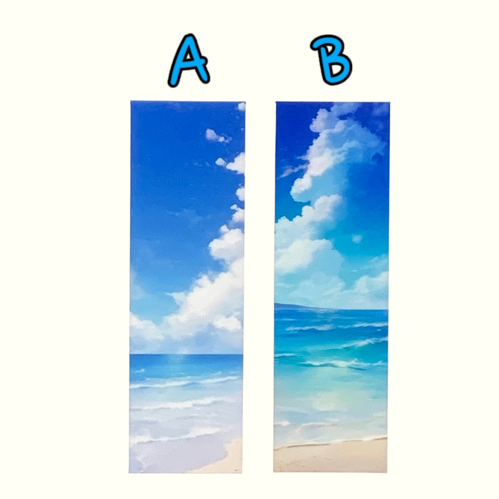 夏のビーチの透明栞 1枚