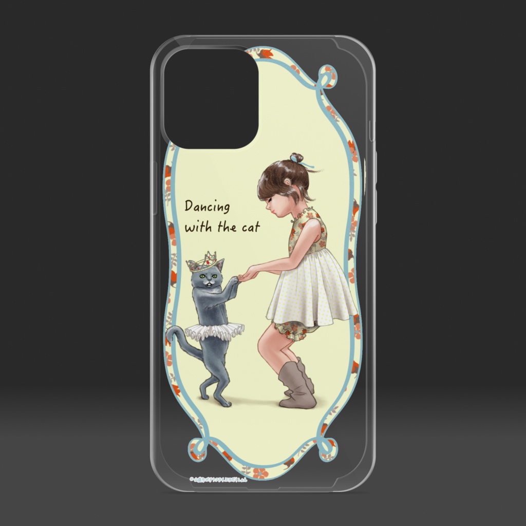 iPhone 12 ProMax(クリア/猫とダンス)