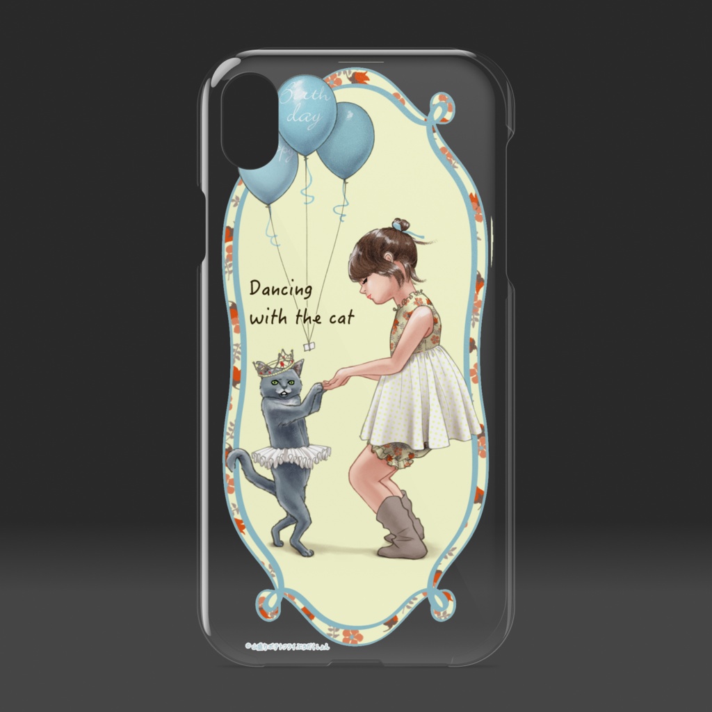 iPhone XR(クリア/猫とダンス)