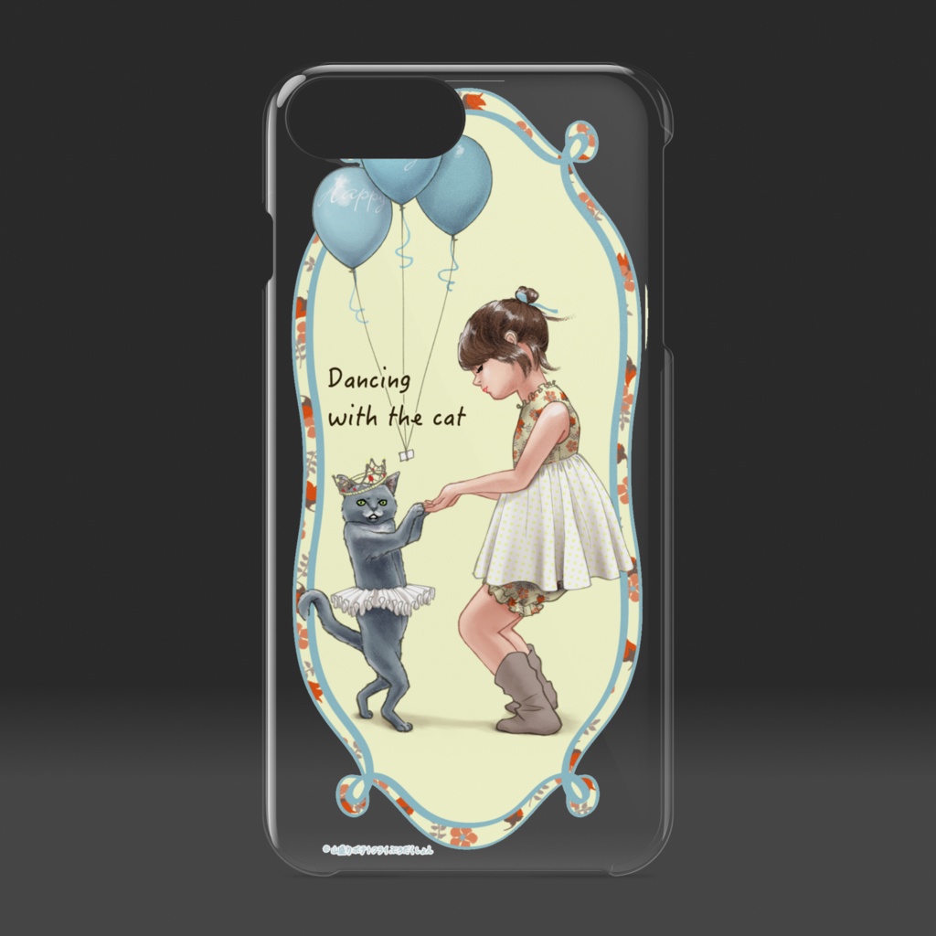 iPhone 6 Plus / 7 Plus / 8 Plus(クリア/猫とダンス)