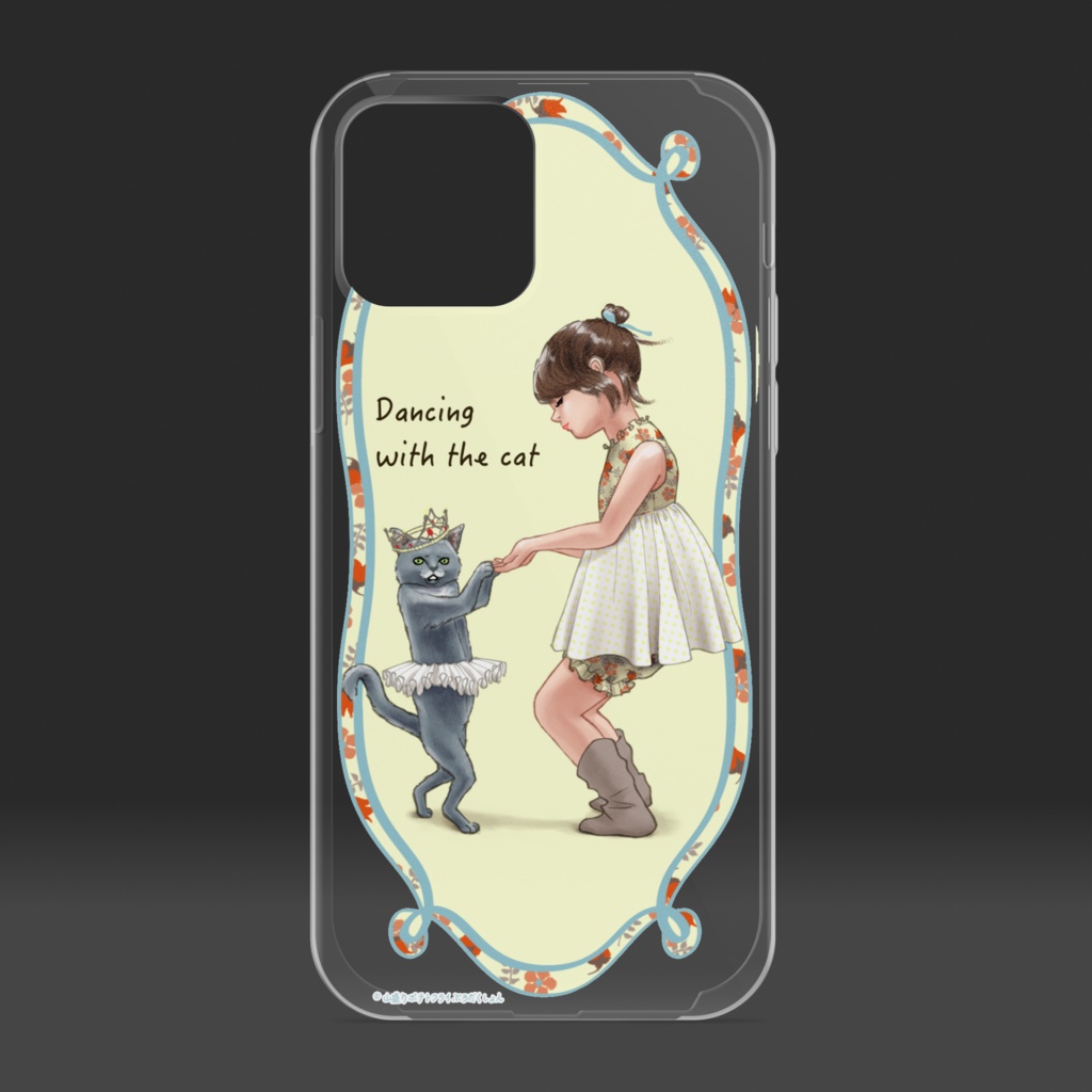 iPhone 12 / 12Pro(クリア/猫とダンス)