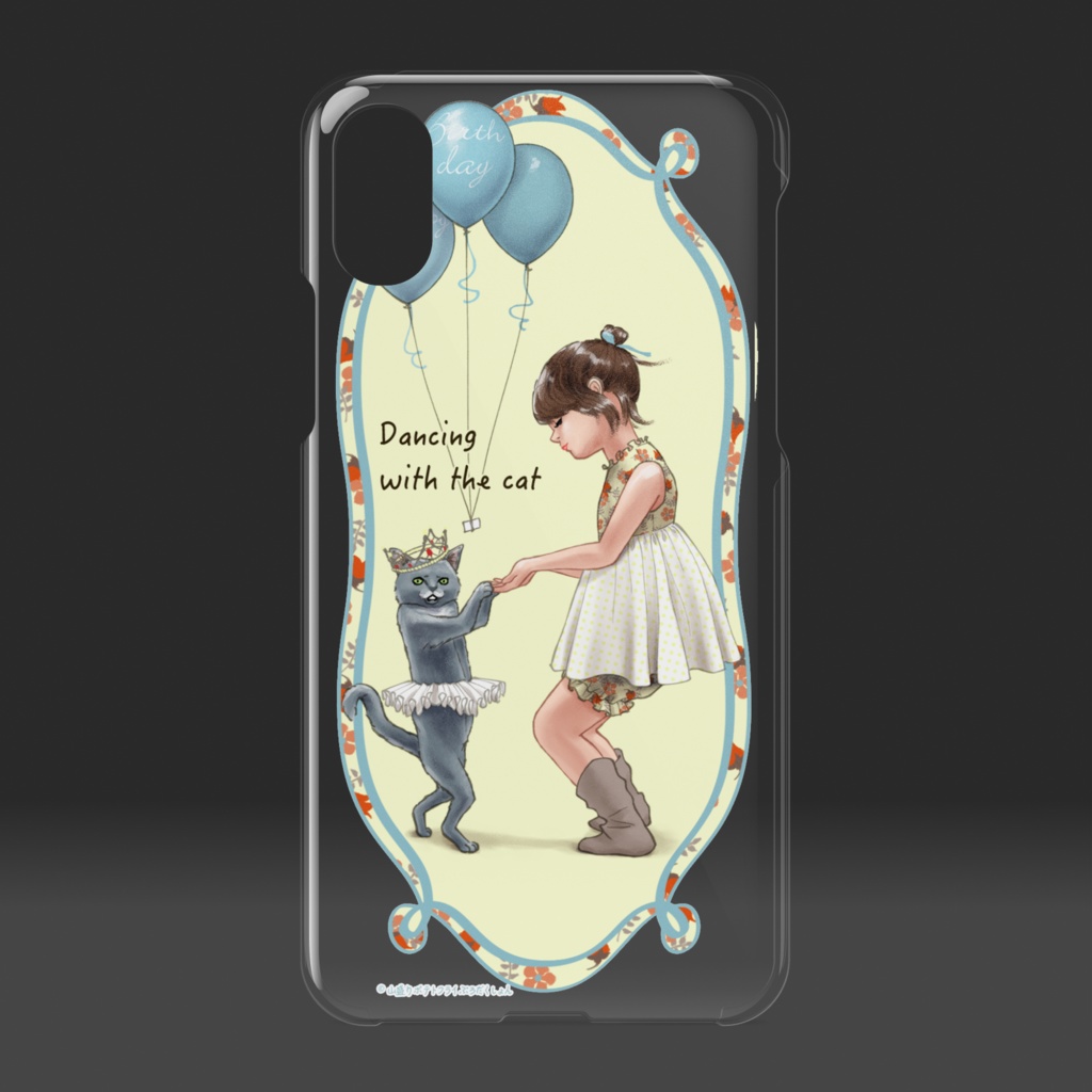 iPhone X / XS(クリア/猫とダンス)
