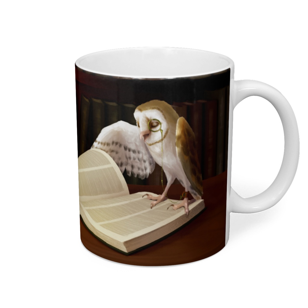 マグカップ（本とフクロウ）